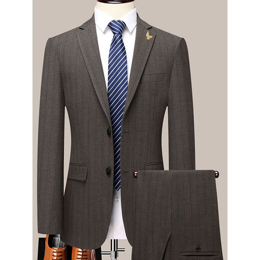 ANNONCE BIGLE SUITE MENS'S BUSINESS FORMAL USE BANQUET COMSE DE TRAVAILLEMENT PRINTEMPS ET AUTOMNE NOUVELLE VACHEUR DE LOCE MENSEMENT MENSEAU 9905 Double fente S 165/84