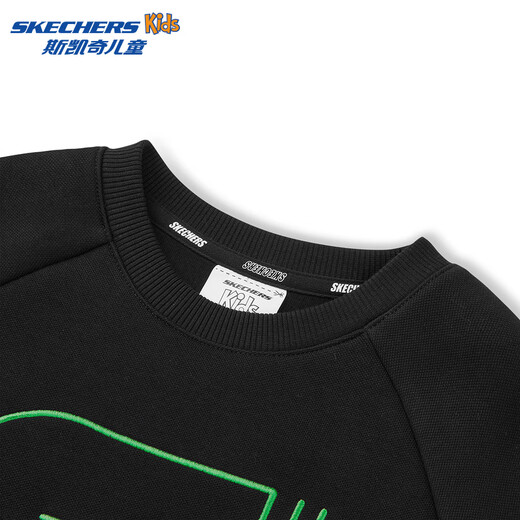 Skechers neutral children's knitted pullover sweatshirt for girls' comfort and casual sweatshirt L325K060
