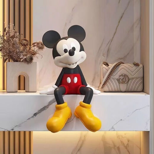 Time Bird Mickey Figure, Mickey Mouse Decoration, Living Room Entrance Floor-Standing TV Cabinet, Wine Cabinet, Office Decoration, Gift, Mickey Mouse Show