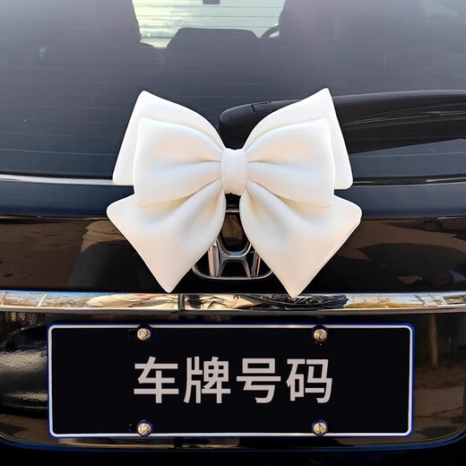 CLCEY car tail bow decoration pendant tail car sticker jewelry car motorcycle doll ornaments car doll rose red double bow (gopro bracket version)