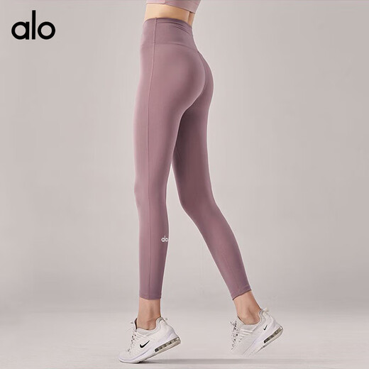Yoga sports high-waisted tight-fitting trousers without embarrassing lines, Pilates nude-feeling belly-control butt-lifting yoga nine-minute pants, Dailan L