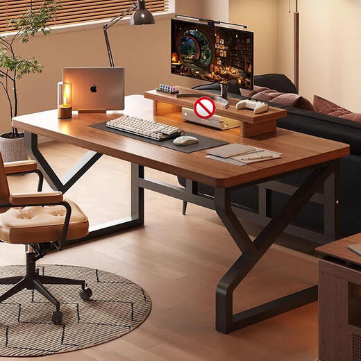 New appearance principle computer desk desk home study writing desk desktop office simple desk gaming long table XZ25 120*60cm thick solid wood core - enhanced version