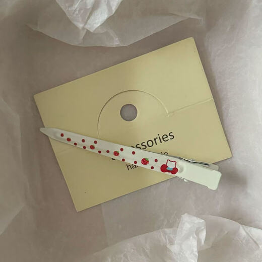 Dai Yan hellokitty hair clip cute kt cat makeup broken hair clip bangs duckbill clip hair accessories side clip cat hair clip cherry KT big duck clip main picture 5-piece set