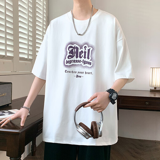 
Airmiuu International Brand American Short-sleeved T-shirt Summer Letter Print Loose Large Size Half-sleeved Teenager Sexy Shoulder K15914 White [Quality Guarantee] (Gift Box Packaging) M