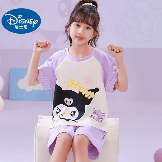 
Disney baby new girls pajamas summer short-sleeved cartoon thin children girl boy cute home suit medium big children YR-short round-6630 color-inserted dormitory 170 10 yards recommended height 105-115CM