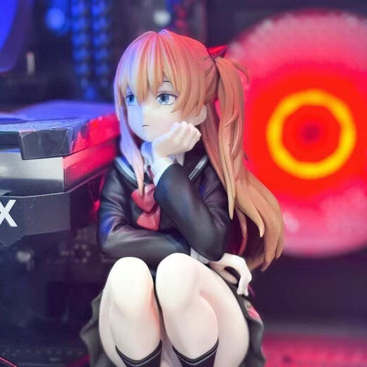 Figura de Akika de Evangelion Evangelion Evangelion Evasion Radio2 Modelo 2D Animio de anime Posición de sentadillas periféricas Asika