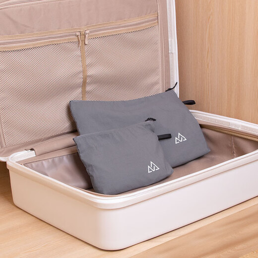 Cosmetic bag, water-repellent storage bag, portable business trip, toiletry bag, small bag, small sundries, data cable storage bag, dark gray, medium zipper, water-repellent