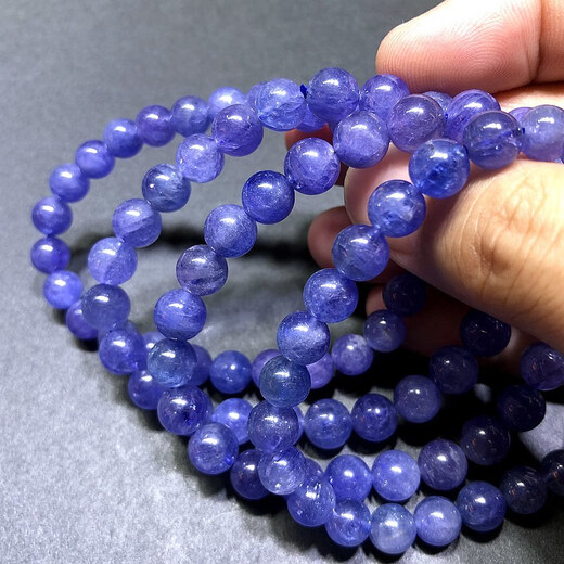 Pei Meng Crystal Tanzanite Bracelet Women's Heart of the Ocean Purple Sapphire Tanzanite Single Circle Bracelet Jewelry Gift 7MM Single Circle with Certificate