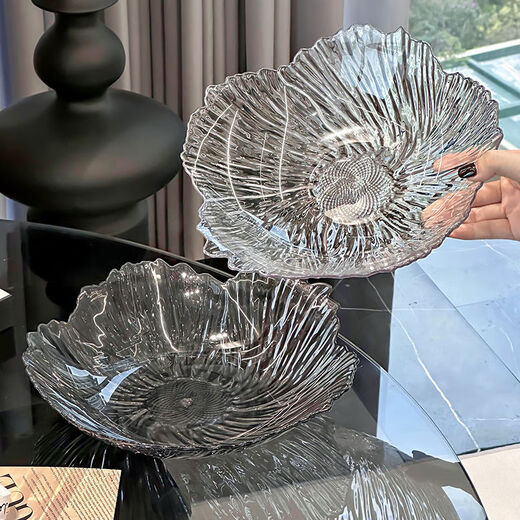 Ostar petal fruit plate Xiaohongshu same style living room high-end candy plate front office fruit plate light luxury ins style gold three-piece set petal fruit plate small + medium + large