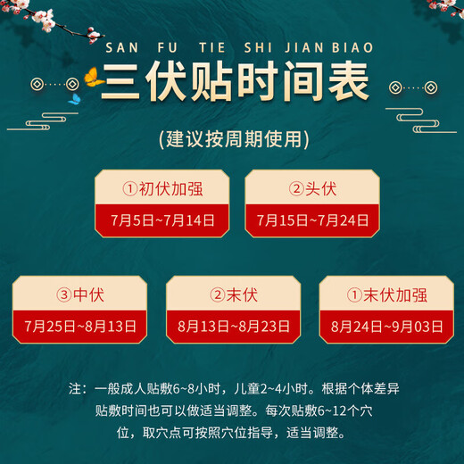 三伏贴 艾灸热敷贴 冬病夏治三太艾灸发热贴 家用肚脐贴艾草贴 20贴全周期装【均为袋子散装】
