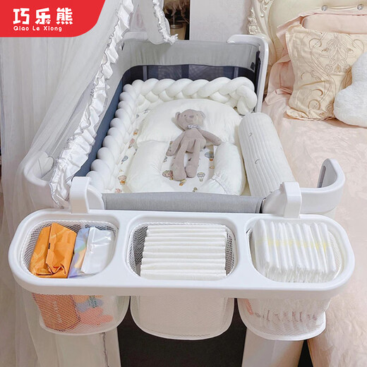 宝宝游戏围栏框婴儿床挂袋多功能尿布尿不湿收纳袋挂袋挂篮 置物收纳架