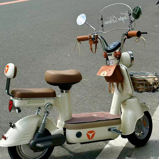 Sailoto Yadi Guanneng C10/20/50/60 modern retro rearview mirror windshield handlebar cover electric vehicle accessories off-white-Yadi modern special special child seat