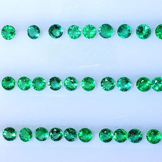 DRJEFUN Natural Unfired Boutique Colombian Emerald Bare Stone Wood Color Round Customizable Ring Bracelet Earrings Round Approximately 1.8mm