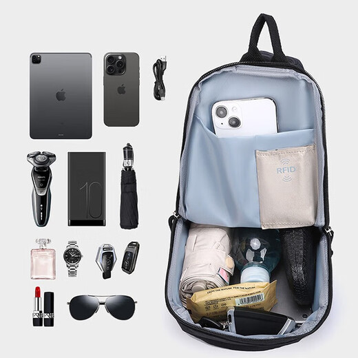 Simple and lightweight large capacity travel backpack for men and women same style shoulder bag fashionable couple simple casual niche design gray