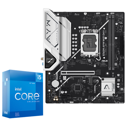 B760M-AYW WiFI D4 II Motherboard + Intel (Intel) I5 12600KF CPU Motherboard + CPU-Set