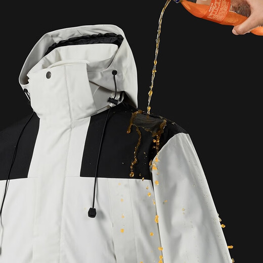 Romon Jacket Women's Three-in-One Detachable Jacket Men's Outdoor Windproof and Waterproof Couple Mountaineering Suit White M