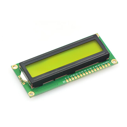 TaoTimeClub LCD1602 yellow-green screen 1602A LCD display LCD-1602-5V black font