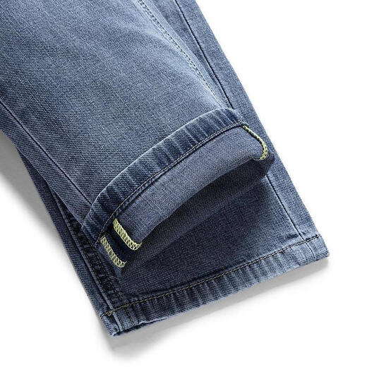 Seven Wolf Jeans Men's Spring and Summer Casual All-Match Leisure Pants Solid Color Pants Cropped Pants Men's Fashion Light Blue 34/86A