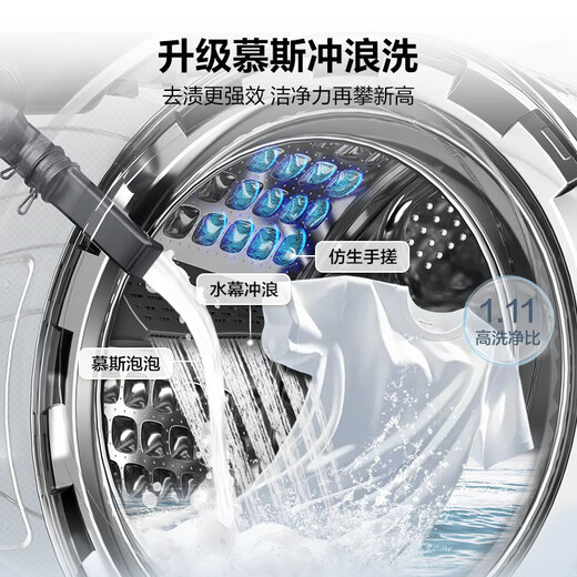 Haier primary color drum washing machine fully automatic 10kg newly upgraded 25TS lazy ultra-thin household first-class energy efficiency inverter surf wash trade-in appliance replacement subsidy 10KG single wash drum