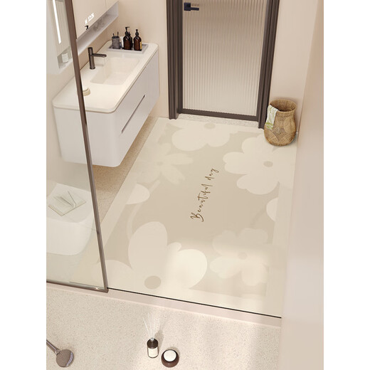 Badezimmerbodenmatte nass und trockener Trennungstür Spüle Toilette große Badezimmer Wasserabsorptionsmatte kann geschnitten werden. Gitter-ND-7374