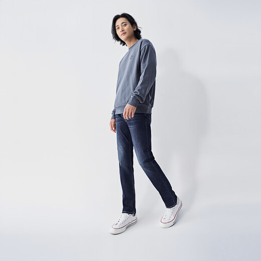 Lee25 principios de otoño nuevo 723 delgada Mid-wraist rectas de cinco bolos oscuro jeans oscuro azul 32