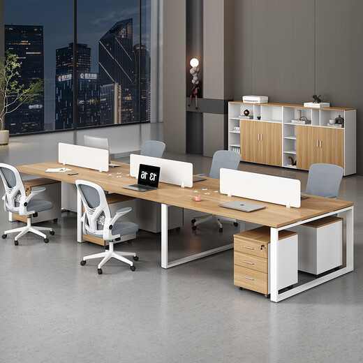 Yum Shengfeng desk workbench staff office desk and chair combination four-six-person staff station screen workstation computer desk and chair