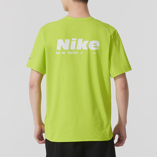 Nike (Nike) Herren Sportset 25 Sommer Neuer modischer doppelter Druck atmungsaktives Kurzarm T-Shirt Lose Hosen zweiteilige HV4882-389+FB7498-010 S