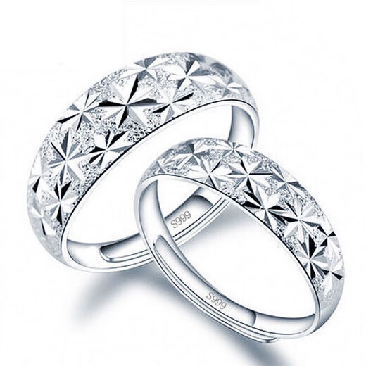 FVIP Old Phoenix 9999 sterling silver pure silver ring for women sterling silver baby's breath ring open female ring holiday gift 9999 sterling silver. Baby's breath ring same style 5.12g supports recycling same style