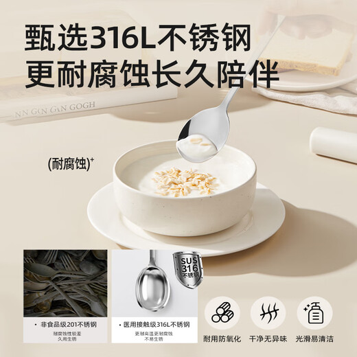 Bear Stainless Steel Chopsticks and Spoon Set Portable Cutlery Box Complete Set for Students and Office Workers 2-piece Set 316 Stainless Steel