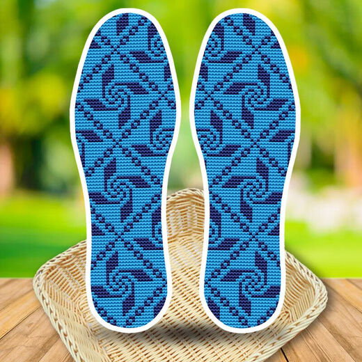 2024 new printed cotton cloth hand-embroidered cross-stitch insole semi-finished product embroidered by men and women Rose red 683 Whatever you want come true 43 size