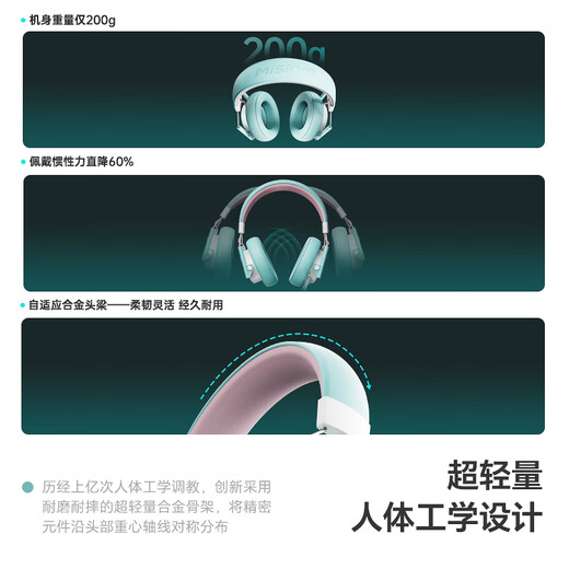 MiSheng Sagittarius head-mounted wired HiFi gaming headset Delta mobile chicken professional listening position identification fps computer e-sports dedicated virtual 7.1 channel noise reduction headset 3.5mm interface magic blue-high-end neodymium iron boron unit
