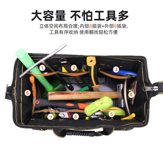 Sailotou customized tool kit multi-functional waterproof and wear-resistant hardware repair Oxford cloth thickened wear-resistant portable JK201 15 inches