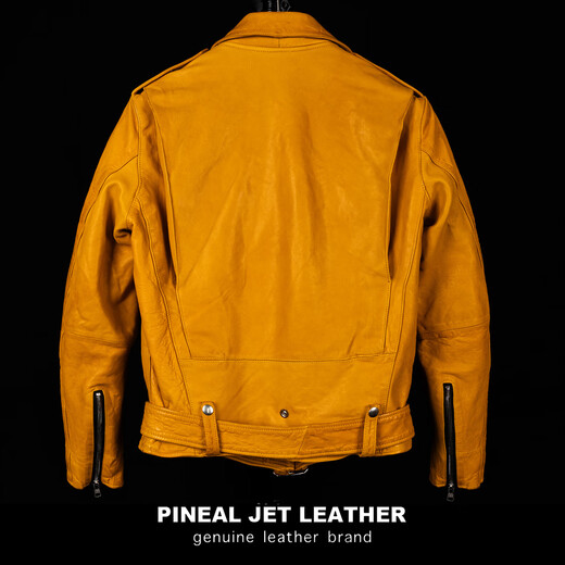 PJL Men's Color Sheepskin Motorcycle Japanese Retro Distressed Harley Short Motorcycle Harley Leather Jacket J22 Sheepskin Jacket Gray S (120Jin Jin is equal to less than 0.5kg)