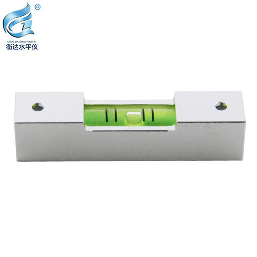高精度金属条式水准仪5012长条形水准泡铝制玻璃迷你小型水平气泡 501012mm银壳白水15分