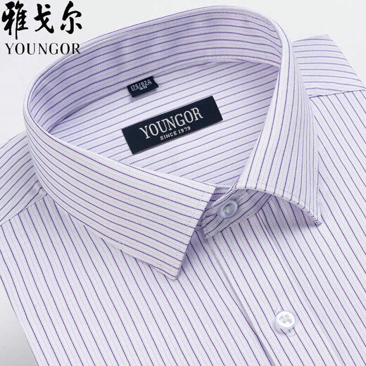 CHEA CEO YAGEOR Camisa de manga larga para hombres Algodón puro Negocios informales Casco Formal Color sólido Trabajo Profesional Camisa blanca 6629 39 (sugerido 128-138Jin [Jin iguala 0.5 kg])