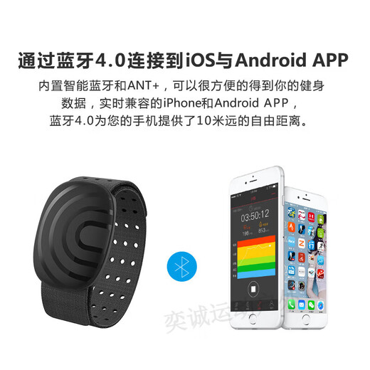 山头林村智能心率臂带运动监测蓝牙ant+防水臂式跑步健身骑行码表 臂式心率带HW702A