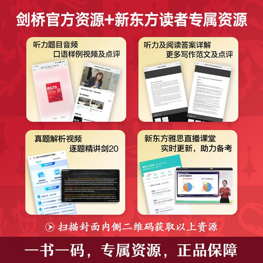 Das offizielle New Oriental Cambridge IELTS-Testfragenset enthält 20 akademische, maßgeschneiderte IELTS-Testfragen, die von New Oriental erstellt wurden