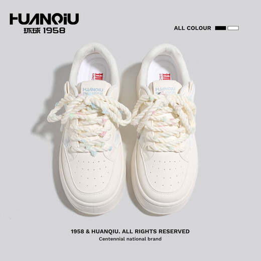 Global thick sole height-enhancing white shoes for women niche 2025 new campus style summer casual board shoes for women Milan 39