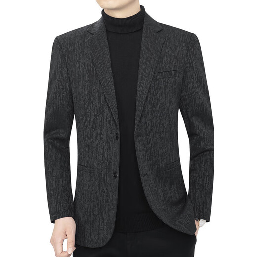 Lilang Suit Men's 2025 New Spring and Autumn Slim Casual Small Suit Thin Jacket Single Top Black Spring Style Thin and Moderately Thick M 170