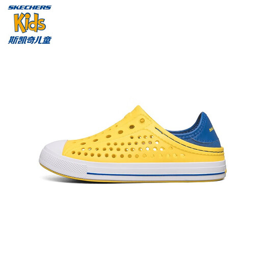 Skechers children's summer lightweight and comfortable clogs children's wading non-slip river shoes 91995L boys' foot/yellow/blue YLBL 32