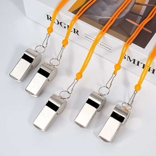 Mandelai Whistle Whistle Stainless Steel Police Whistle 10 Pack Referee Coach Outdoor Lifesaving Whistle