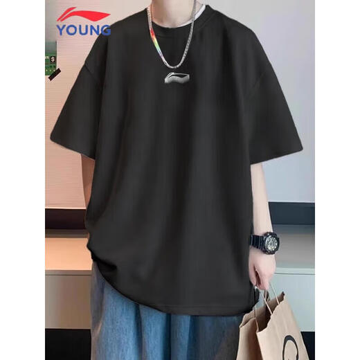 Li Ning quick-drying short-sleeved T-shirt for men and women the same style for commuting fitness sweat-absorbing and breathable running training casual outdoor sports top