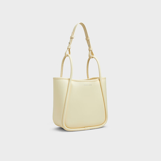 CHARLES/KEITH25 summer new product large capacity commuter one-shoulder tote bun mother bag Chinese Valentine's Day gift CK2-30782647 Butter Yellow cream yellow M