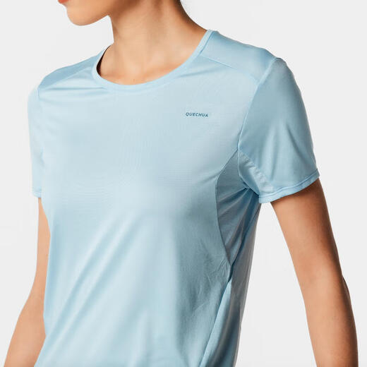 Decathlon quick-drying T-shirt outdoor sports short-sleeved women hiking mountaineering elastic running half-sleeved-4744453