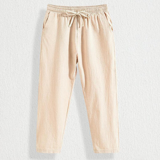 
ZMEX casual pants men's pants Chinese style spring, summer and autumn new loose harem pants nine-point bloomers men's black XL (120-130Jin[Jin equals 0.5 kg])