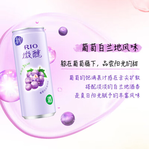 
Ruio (RIO) foreign wine Cocktail Pre-mixed wine 3 degrees Fruit wine Sweet wine series 330ml*12 cans Party gifts