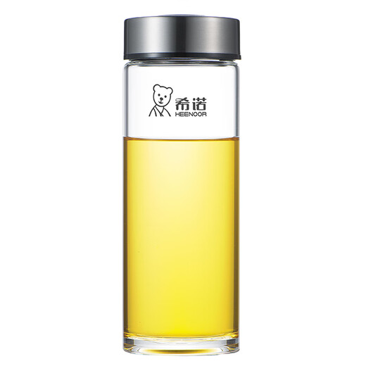 希诺（HEENOOR）玻璃杯男女士单层加厚大容量办公家用透明杯子便SNSN6623 530带滤网