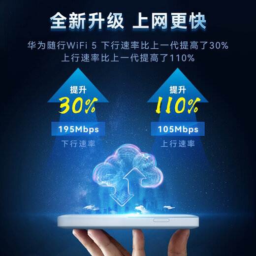 Huawei portable wifi3Pro2025 new mobile wireless network wifi national traffic network card notebook network card 4g hotspot full network card-free portable car outdoor speed-up version Huawei portable WiFi5 smoke cyan 2000G/month*3 months