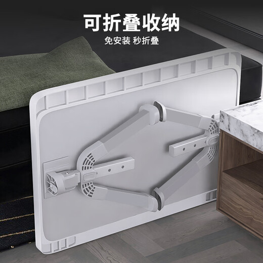 EIEV bed desk computer table foldable bed table dormitory home bay window learning reading and writing small table gray - card slot + anti-slip bracket + bookshelf + drawer - 70*46