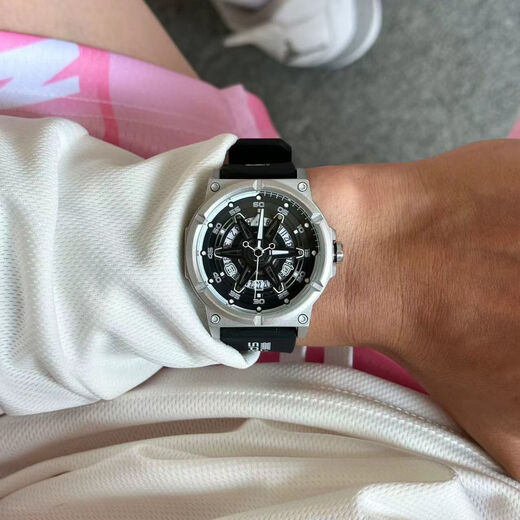 Peak Black Warrior Watch Men's Series Quartz Watch Genuine Men's Sports Brand Student Waterproof Trend YB14134J1 [Silver]